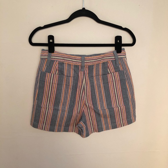 Madewell Rainbow Striped Emmett High Waist Shorts - Picture 3 of 6